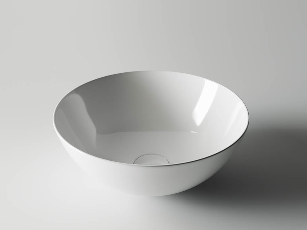 Раковина накладная Ceramica Nova Element CN6002 35.8x35.8 (белый глянцевый), без донного клапана