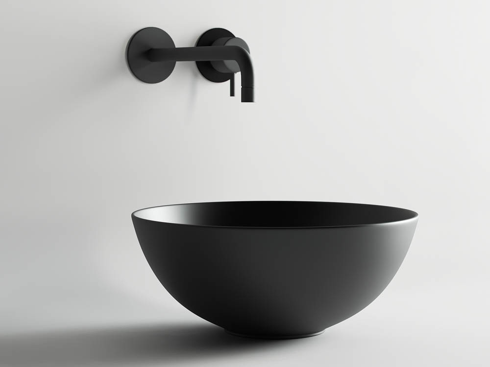 Раковина накладная Ceramica Nova Element CN6004 35.8x35.8 (черный матовый), без донного клапана