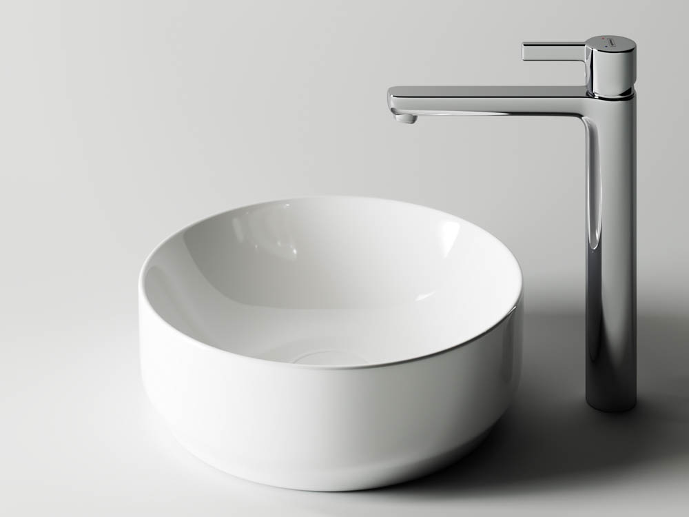 Раковина накладная Ceramica Nova Element CN6005 35.5x35.5 (белый глянцевый), без донного клапана
