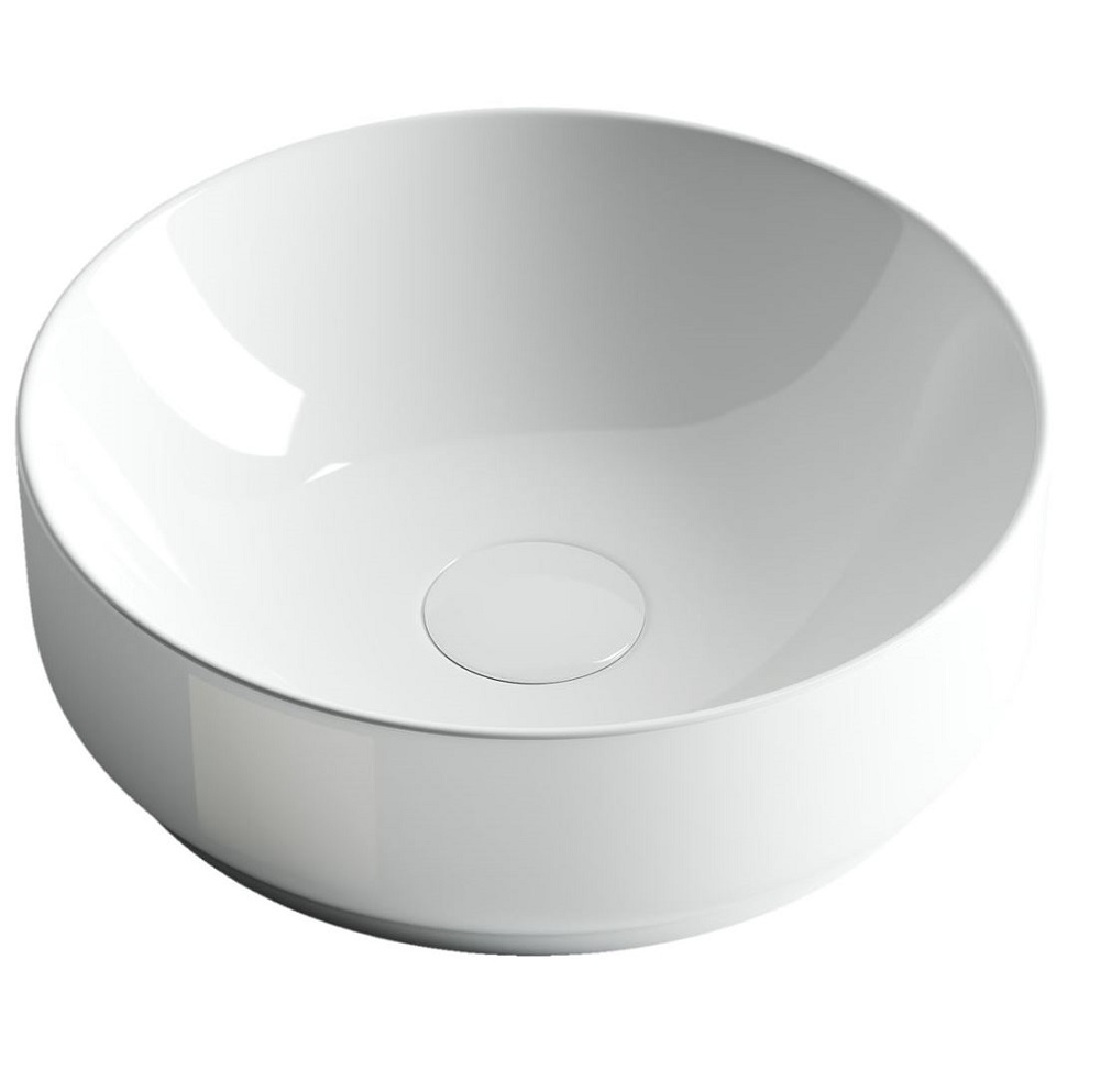 Раковина накладная Ceramica Nova Element CN6005 35.5x35.5 (белый глянцевый), без донного клапана