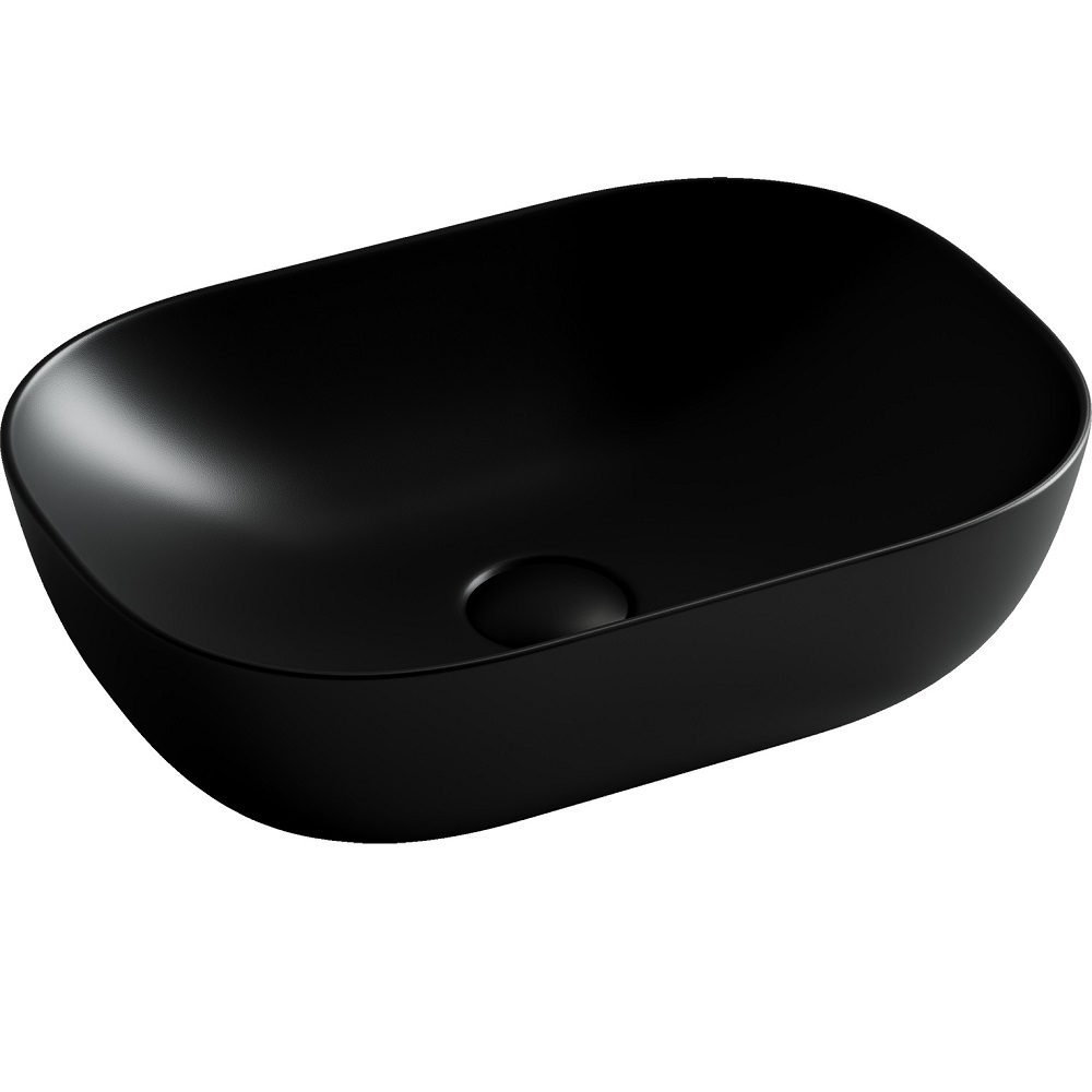 Раковина накладная Ceramica Nova Element CN6009MB 45.5x32.5 (черный матовый), без донного клапана