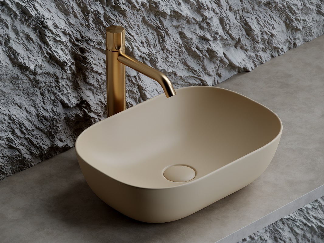 Раковина накладная Ceramica Nova Element CN6009MC 45.5x32.5 (капучино матовый), без донного клапана