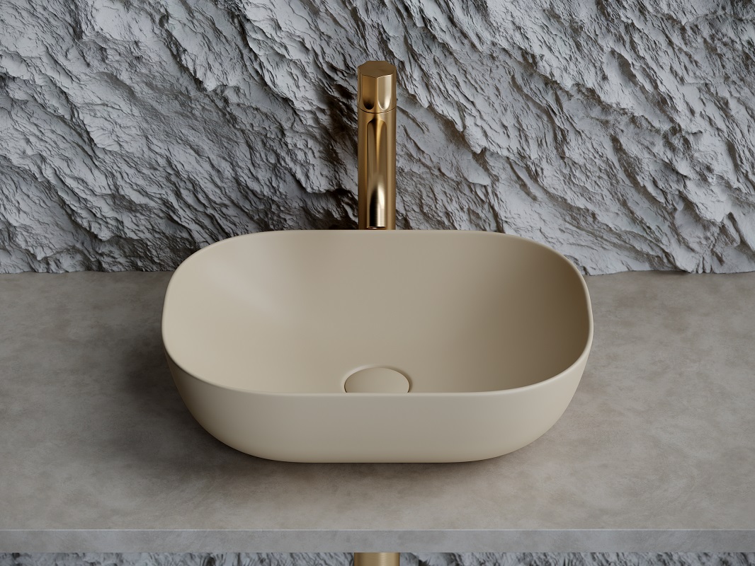 Раковина накладная Ceramica Nova Element CN6009MC 45.5x32.5 (капучино матовый), без донного клапана