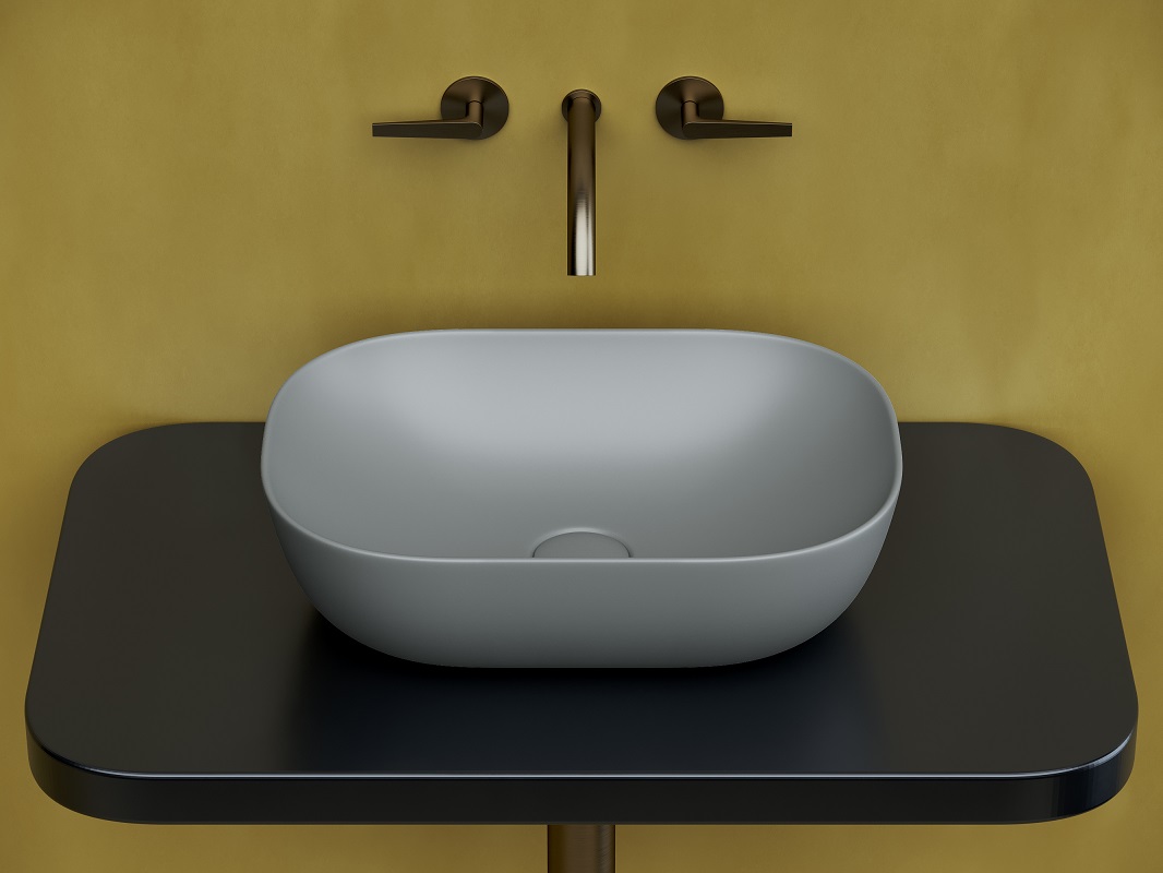 Раковина накладная Ceramica Nova Element CN6009MH 45.5x32.5 (антрацит матовый), без донного клапана
