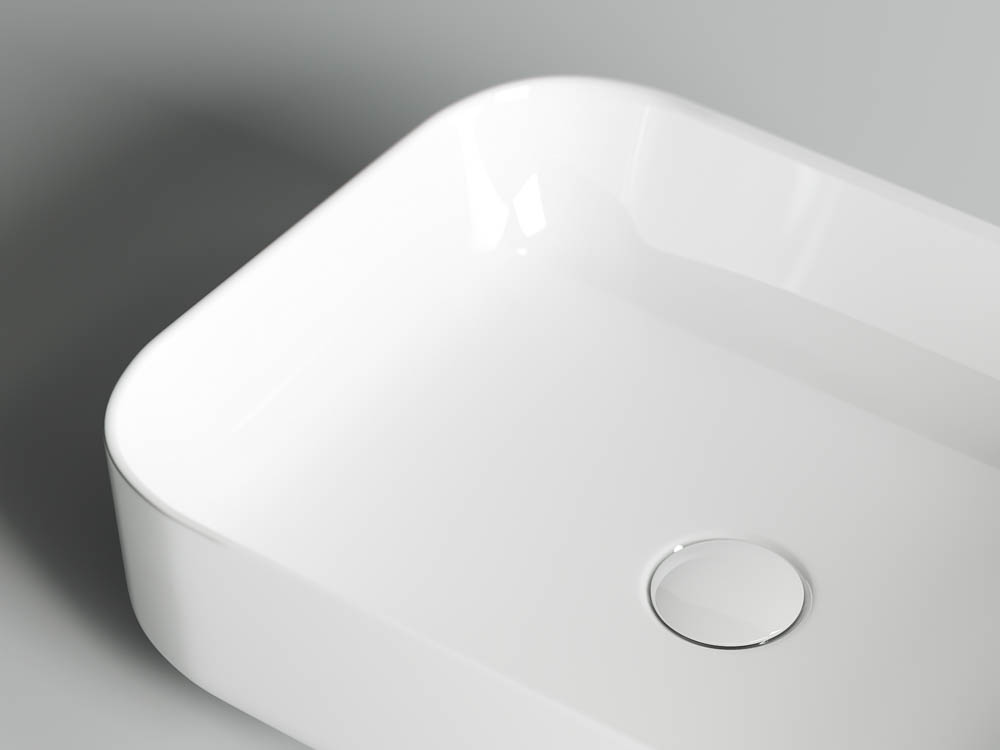 Раковина накладная Ceramica Nova Element CN6011 50x39 (белый), без донного клапана