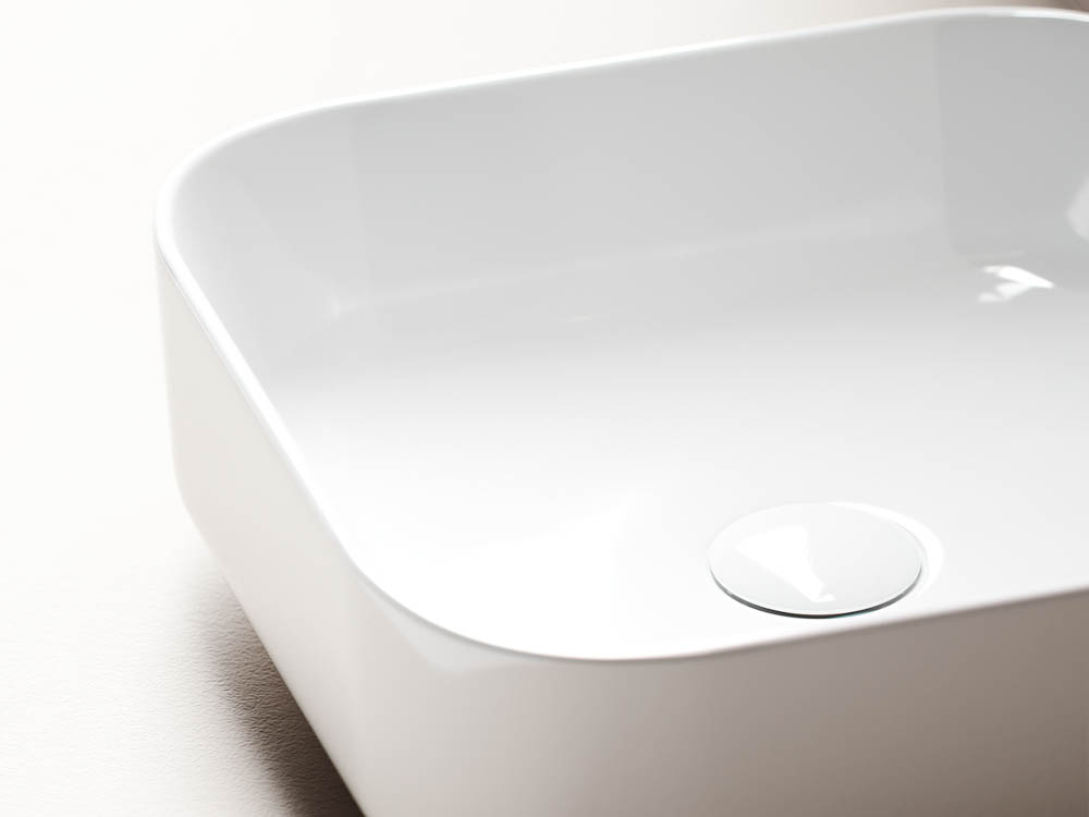 Раковина накладная Ceramica Nova Element CN6012 38.5x38.5 (белый), без донного клапана