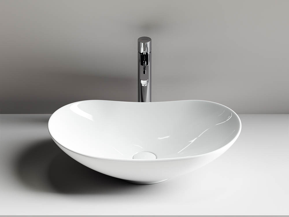 Раковина накладная Ceramica Nova Element CN6015 62x36 (белый), без донного клапана