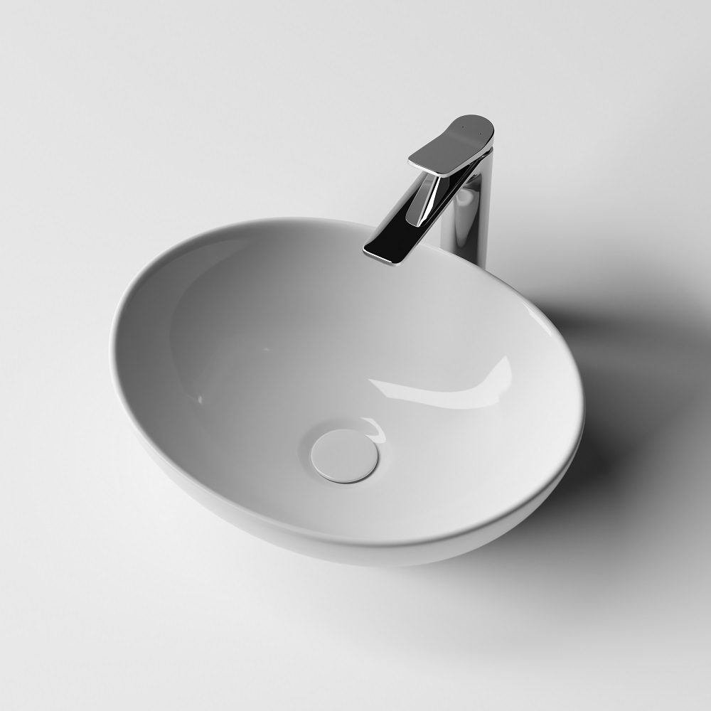 Раковина накладная Ceramica Nova Element CN6016 40.5x33 (белый), без донного клапана