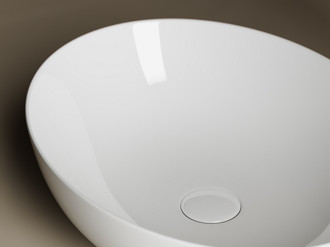Раковина накладная Ceramica Nova Element CN6017 52x39.5 (белый глянцевый), без донного клапана