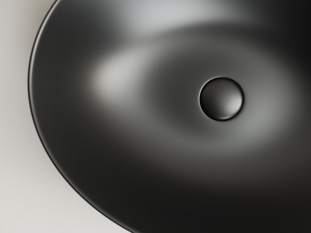 Раковина накладная Ceramica Nova Element CN6017MB 52x39.5 (черный матовый), без донного клапана