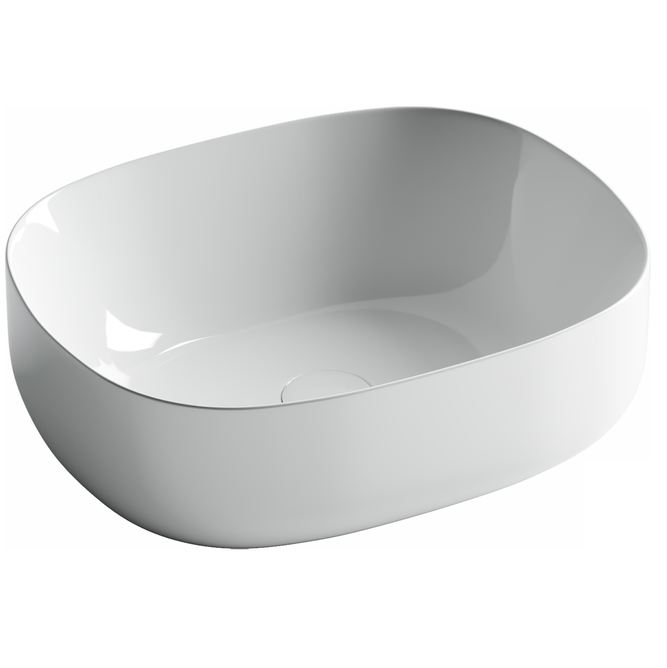 Раковина накладная Ceramica Nova Element CN6018 46x35 (белый), без донного клапана