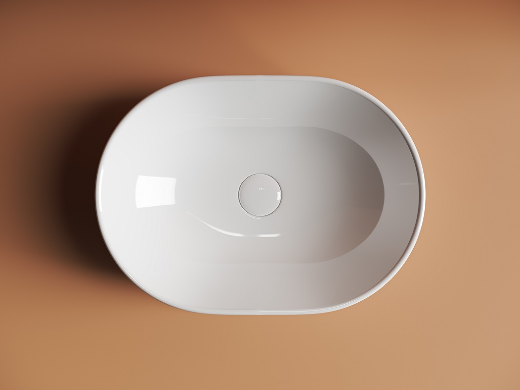 Раковина накладная Ceramica Nova Element CN6019 48x35 (белый), без донного клапана