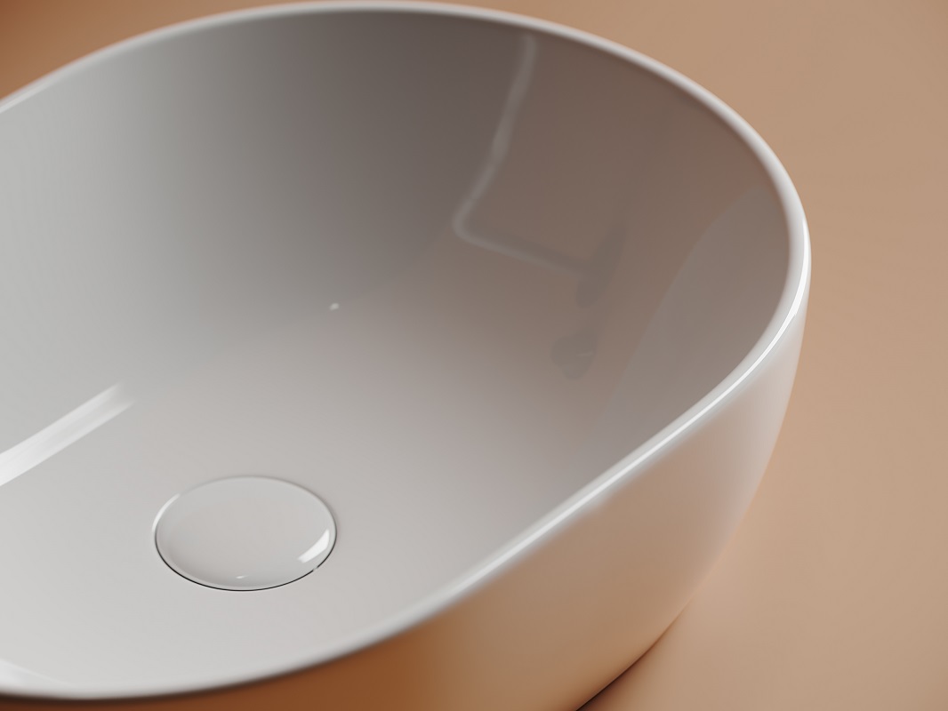 Раковина накладная Ceramica Nova Element CN6019 48x35 (белый), без донного клапана