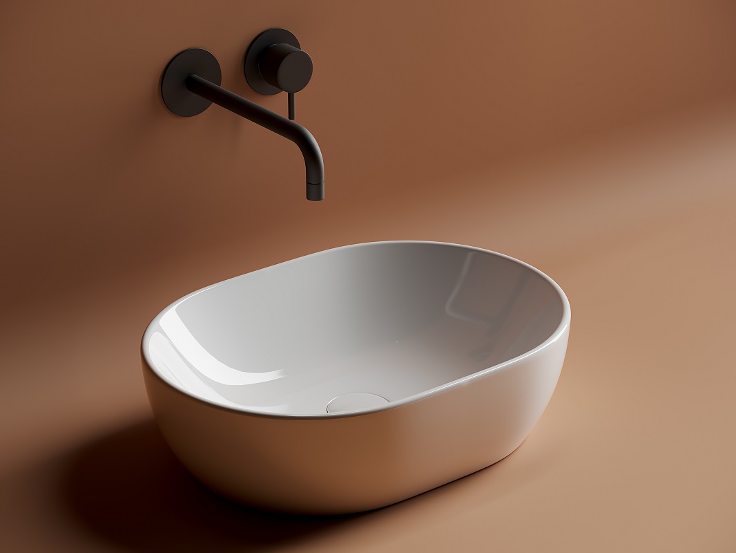Раковина накладная Ceramica Nova Element CN6019 48x35 (белый), без донного клапана
