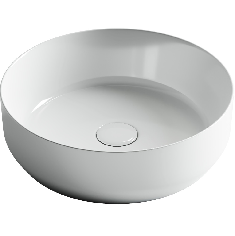 Раковина накладная Ceramica Nova Element CN6022 39x39 (белый глянцевый), без донного клапана
