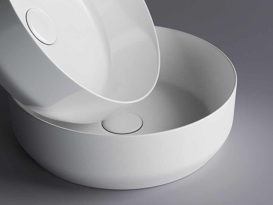 Раковина накладная Ceramica Nova Element CN6022 39x39 (белый глянцевый), без донного клапана