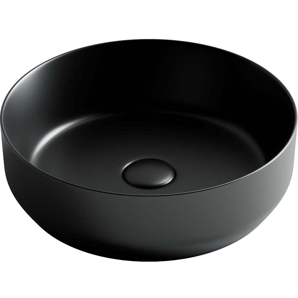 Раковина накладная Ceramica Nova Element CN6022MB 39x39 (черный матовый), без донного клапана