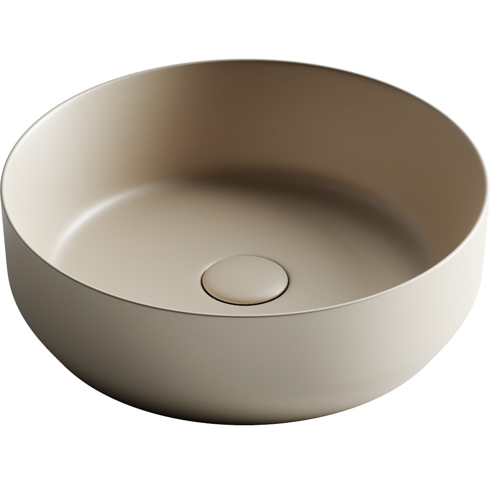 Раковина накладная Ceramica Nova Element CN6022MC 39x39 (капучино матовый), без донного клапана