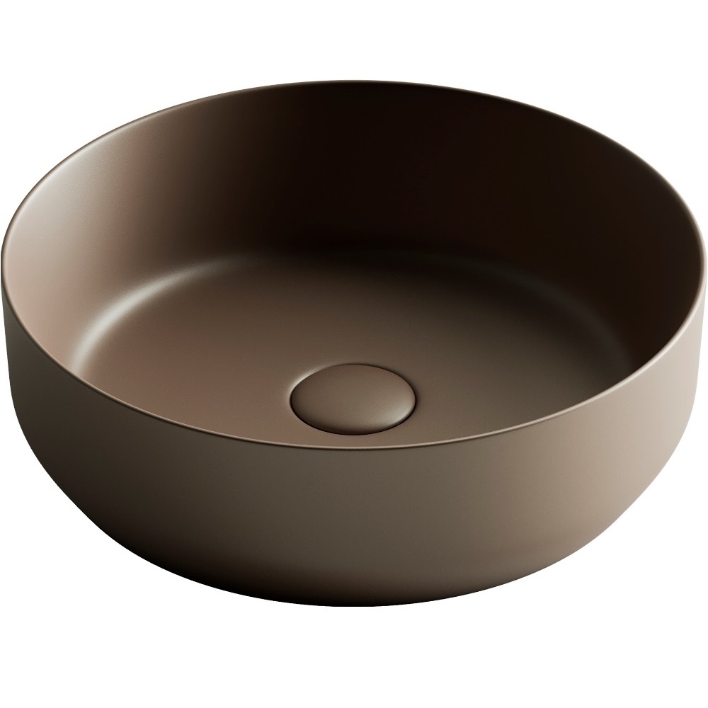 Раковина накладная Ceramica Nova Element CN6022MDB 39x39 (темно-коричневый), без донного клапана