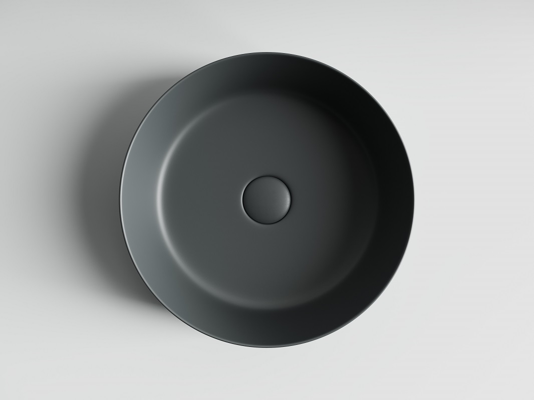 Раковина накладная Ceramica Nova Element CN6022MDH 39x39 (темный антрацит), без донного клапана