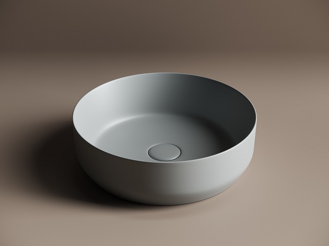 Раковина накладная Ceramica Nova Element CN6022MH 39x39 (антрацит матовый), без донного клапана
