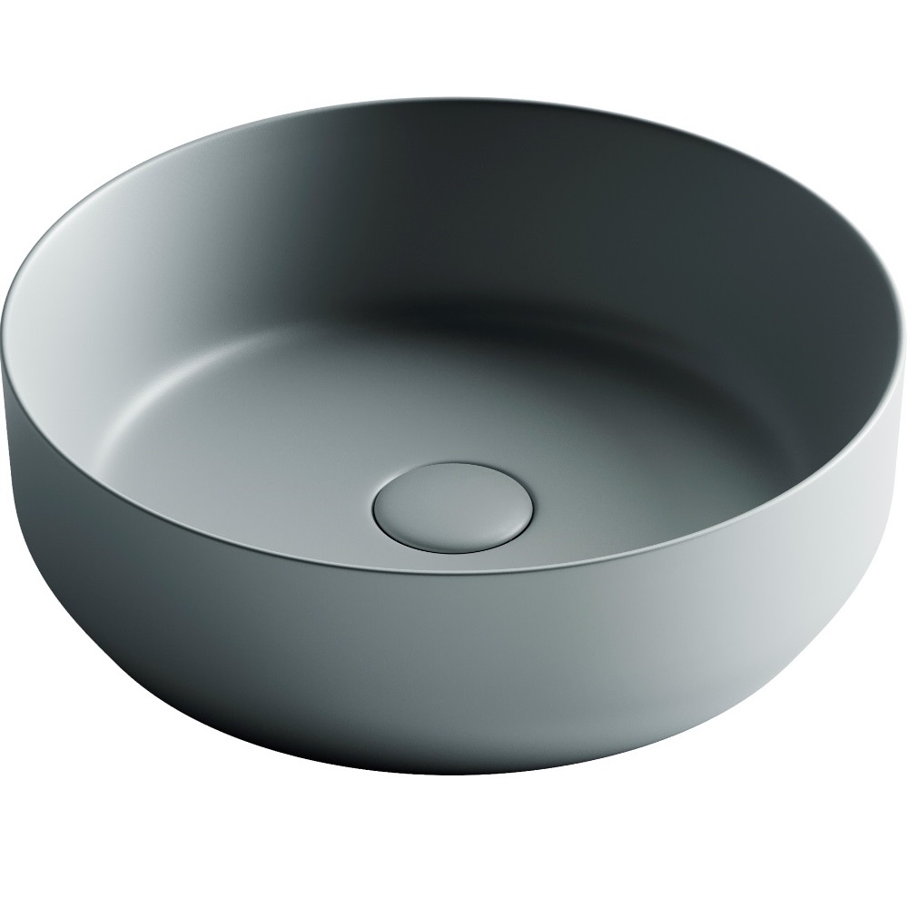 Раковина накладная Ceramica Nova Element CN6022MH 39x39 (антрацит матовый), без донного клапана