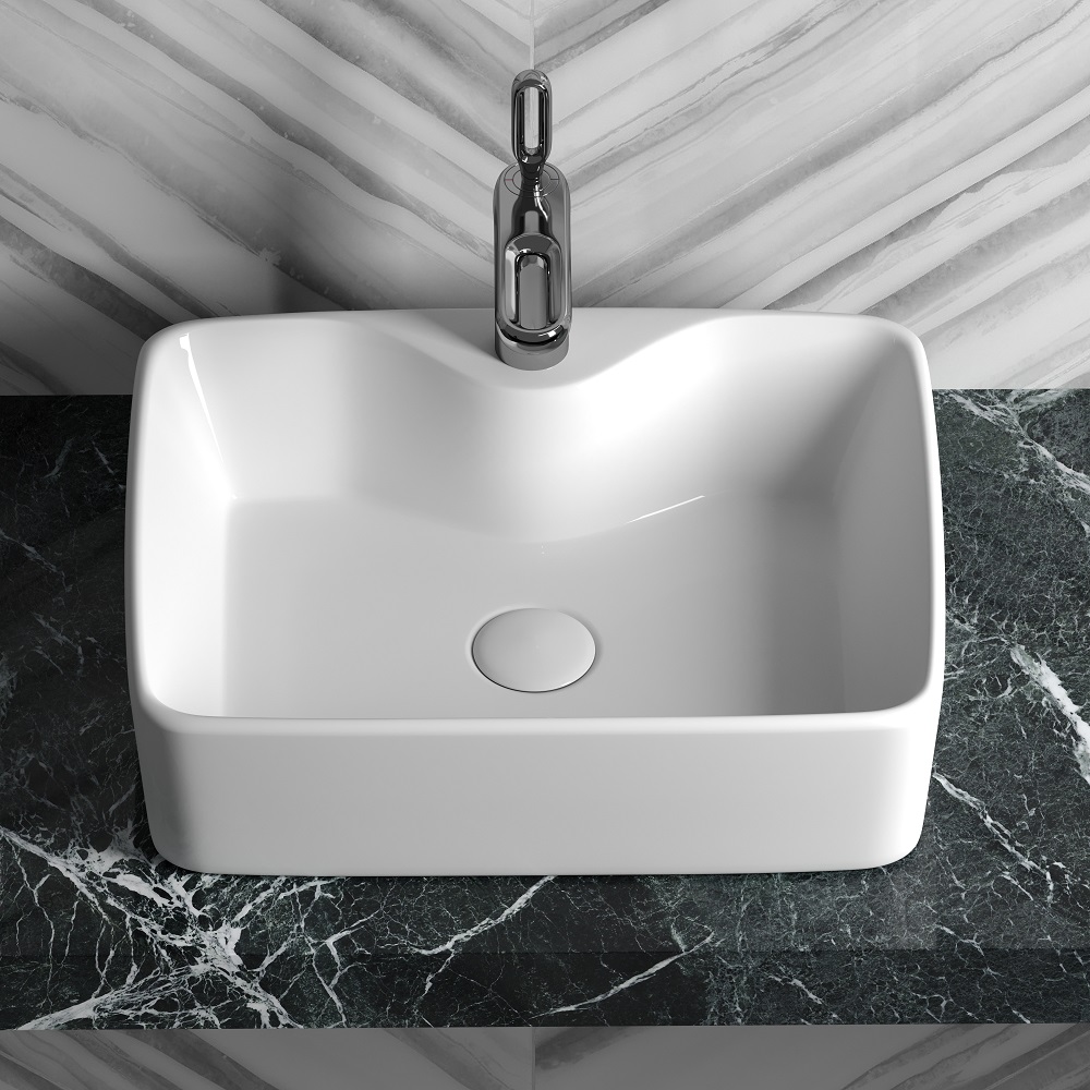 Раковина накладная Ceramica Nova Element CN6033 48x37 (белый), без донного клапана