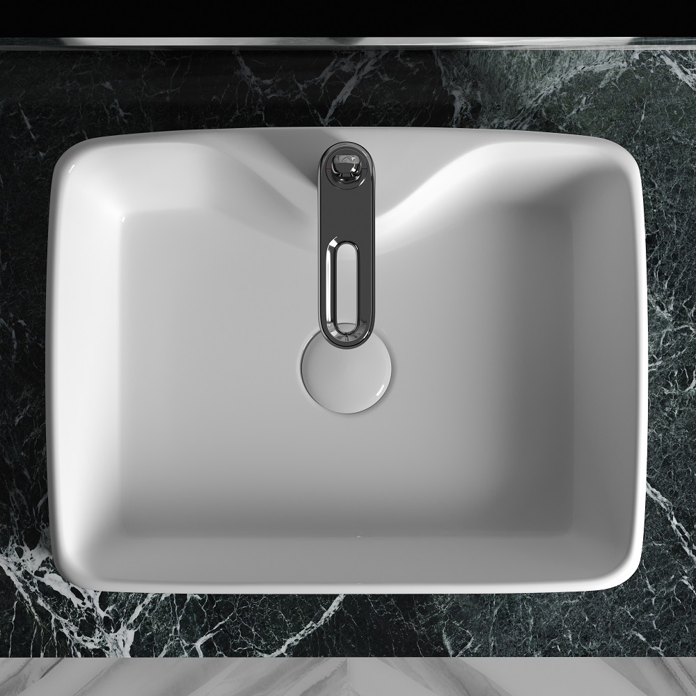 Раковина накладная Ceramica Nova Element CN6033 48x37 (белый), без донного клапана