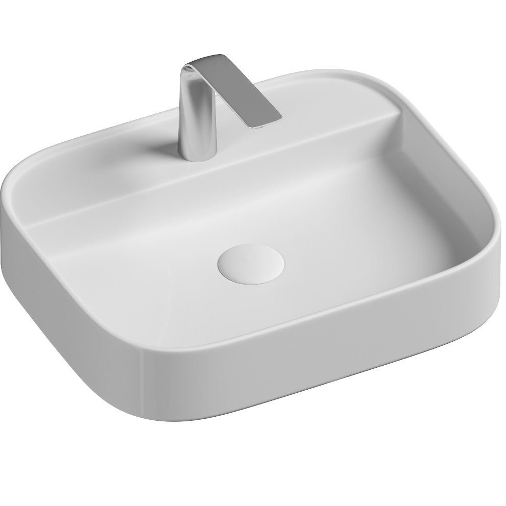 Раковина накладная Ceramica Nova Element CN6034 55x45 (белый), без донного клапана