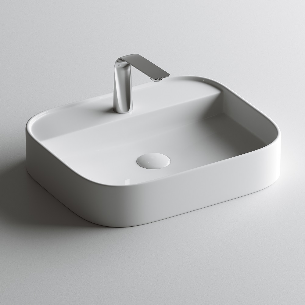 Раковина накладная Ceramica Nova Element CN6034 55x45 (белый), без донного клапана