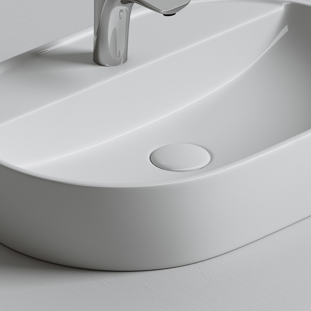 Раковина накладная Ceramica Nova Element CN6035 60x40 (белый), без донного клапана