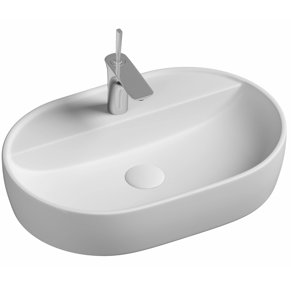 Раковина накладная Ceramica Nova Element CN6035 60x40 (белый), без донного клапана