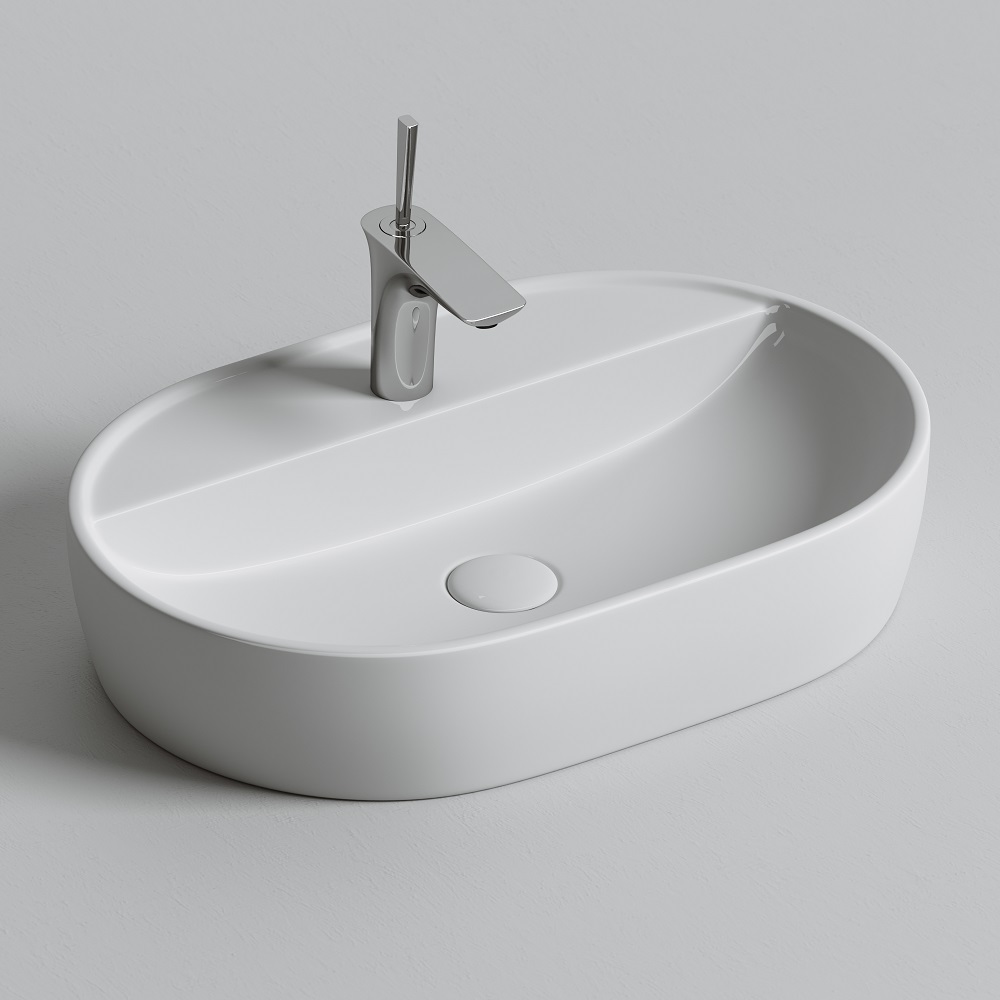 Раковина накладная Ceramica Nova Element CN6035 60x40 (белый), без донного клапана
