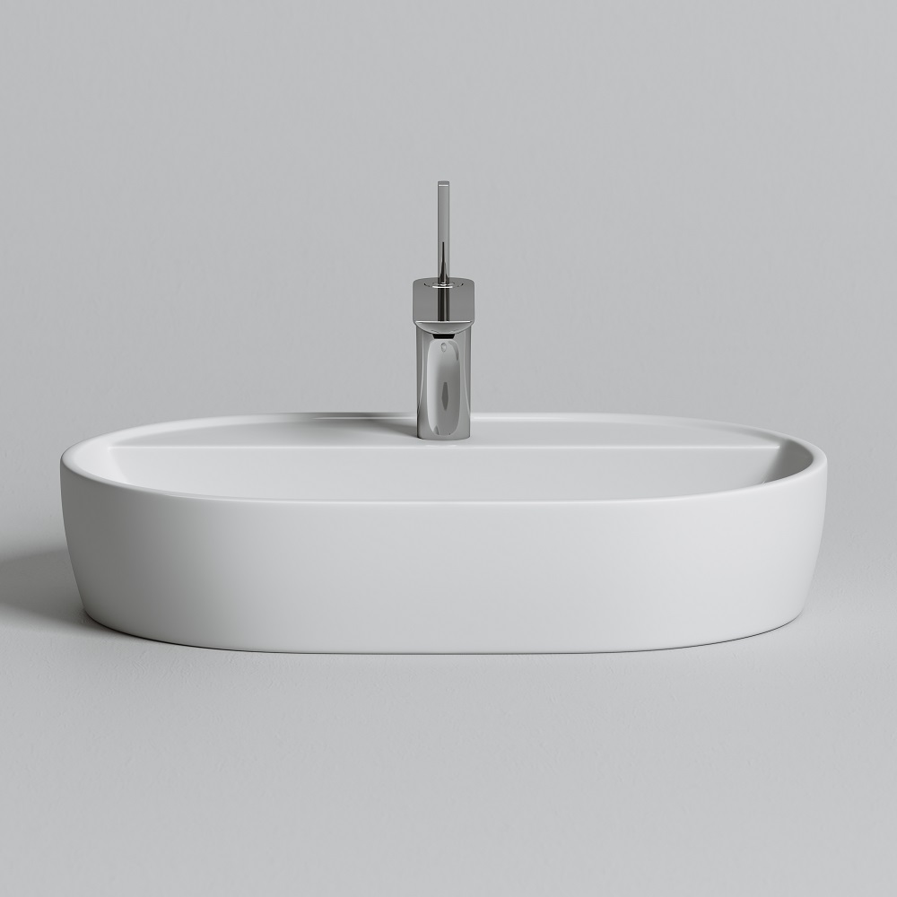 Раковина накладная Ceramica Nova Element CN6035 60x40 (белый), без донного клапана