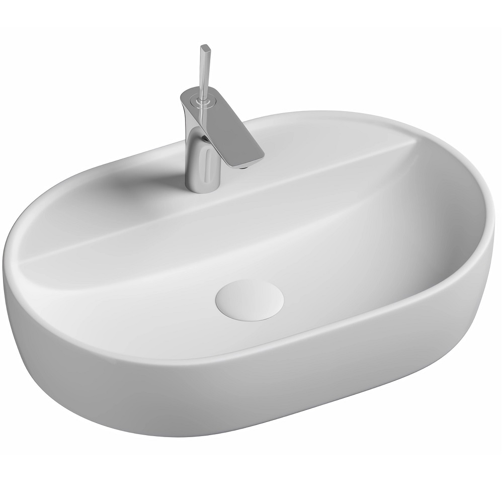 Раковина накладная Ceramica Nova Element CN6036 50x38 (белый), без донного клапана