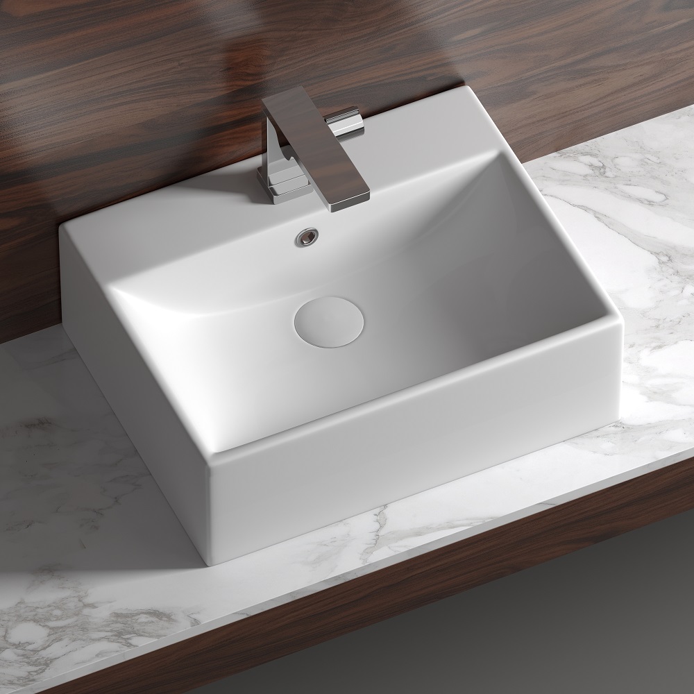 Раковина накладная Ceramica Nova Element CN6040 50x41(белый), без донного клапана