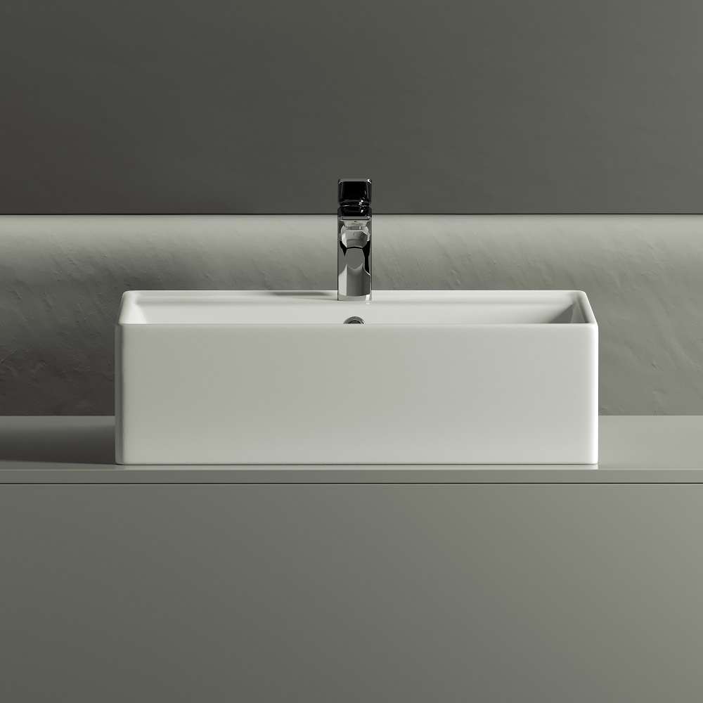 Раковина накладная Ceramica Nova Element CN6046 59x45 (белый), без донного клапана