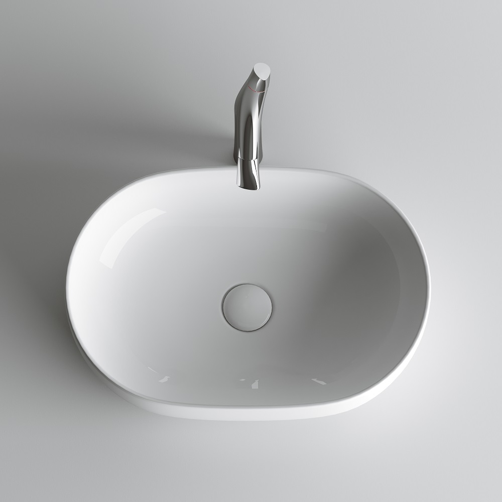 Раковина накладная Ceramica Nova Element CN6047 60x41.5 (белый глянцевый), без донного клапана