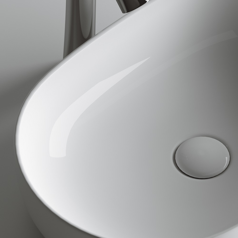 Раковина накладная Ceramica Nova Element CN6047 60x41.5 (белый глянцевый), без донного клапана