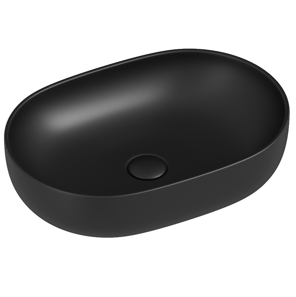 Раковина накладная Ceramica Nova Element CN6047MB 60x41.5 (черный матовый), без донного клапана