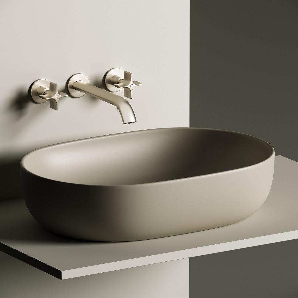 Раковина накладная Ceramica Nova Element CN6047MC 60x41.5 (капучино матовый), без донного клапана