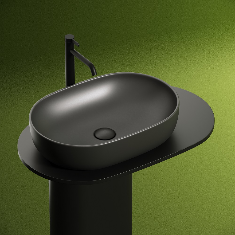 Раковина накладная Ceramica Nova Element CN6047MDH 60x41.5 (темный антрацит матовый), без донного клапана