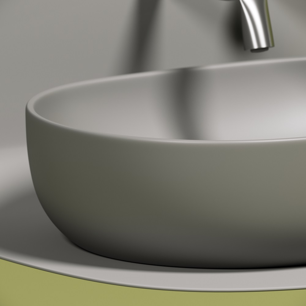 Раковина накладная Ceramica Nova Element CN6047MH 60x41.5 (антрацит матовый), без донного клапана