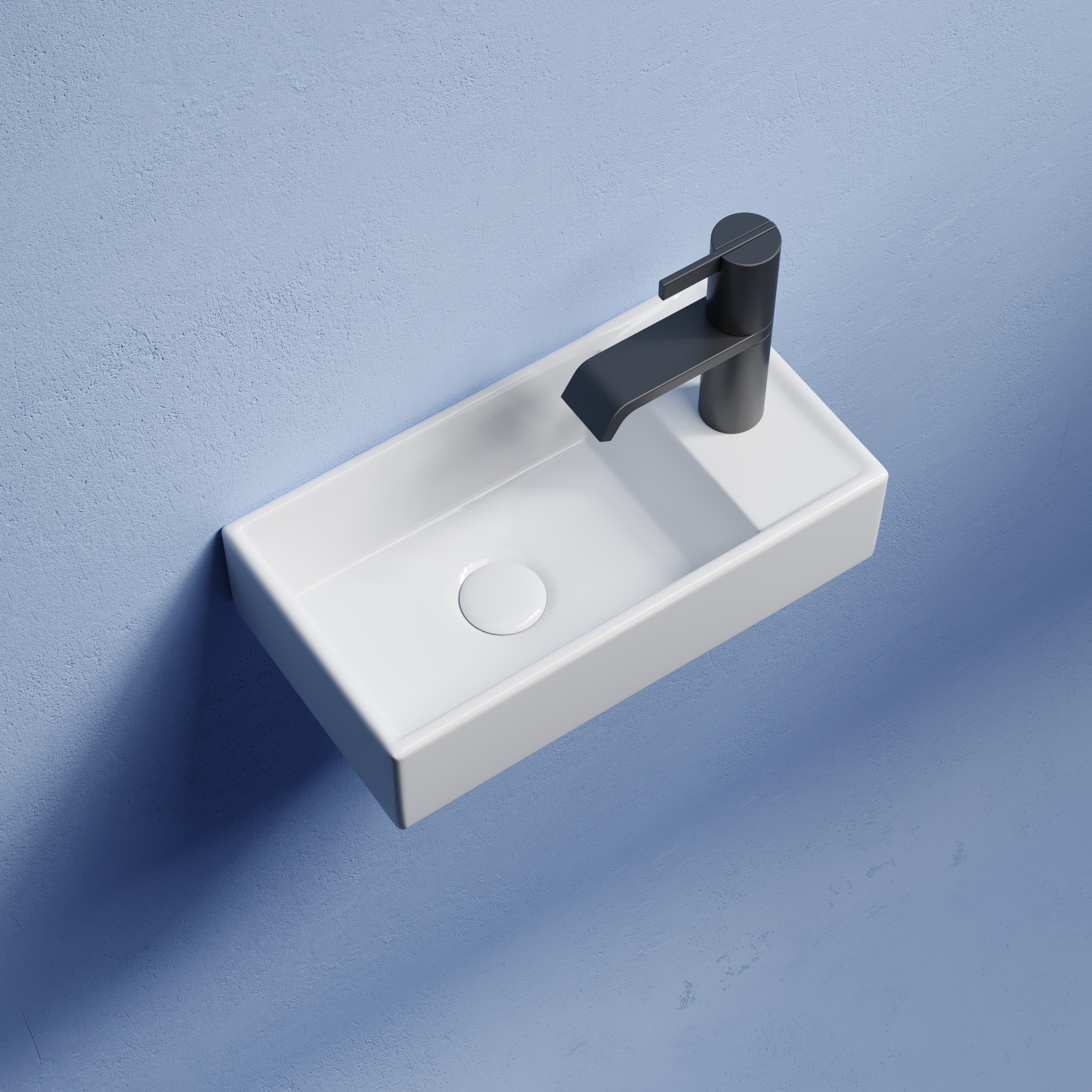 Раковина подвесная Ceramicanova Element CN6051L 40.7x21.7x10 (белый), чаша слева