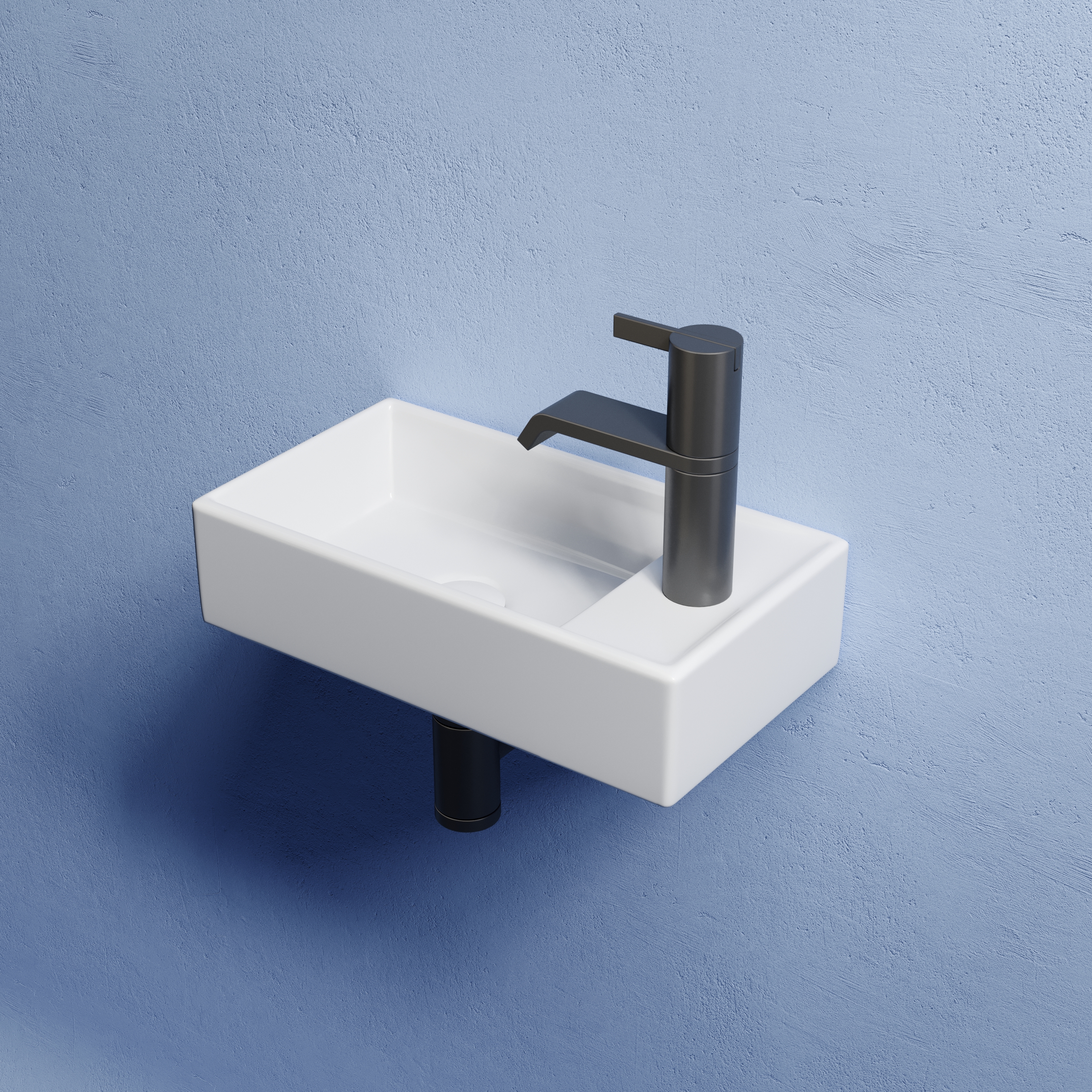Раковина подвесная Ceramicanova Element CN6051L 40.7x21.7x10 (белый), чаша слева