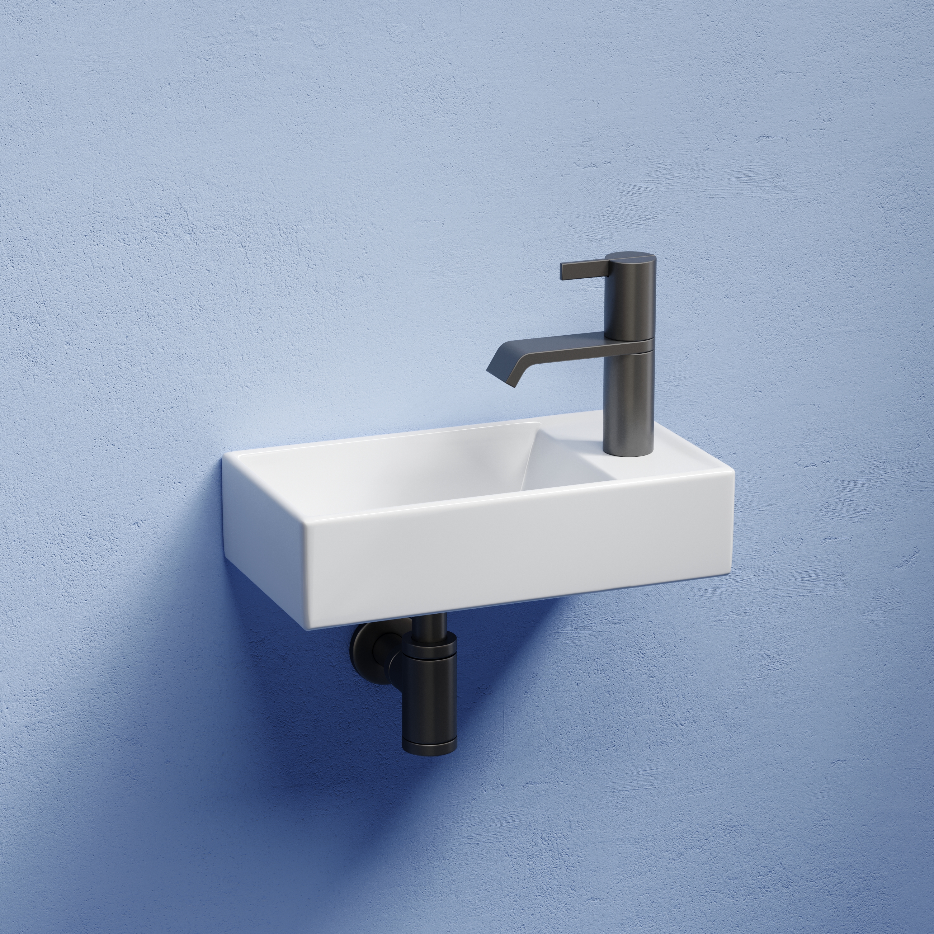 Раковина подвесная Ceramicanova Element CN6051L 40.7x21.7x10 (белый), чаша слева
