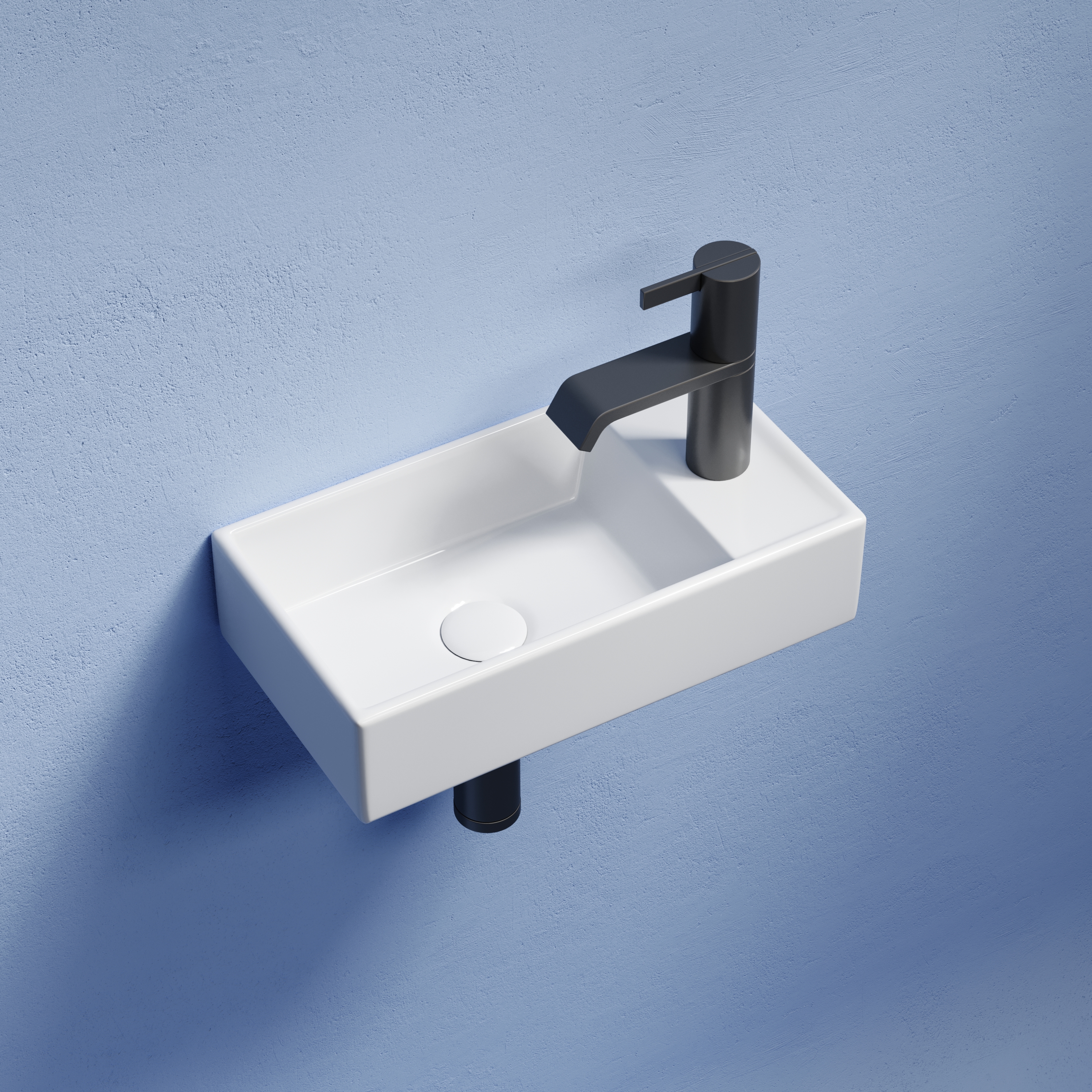 Раковина подвесная Ceramicanova Element CN6051L 40.7x21.7x10 (белый), чаша слева