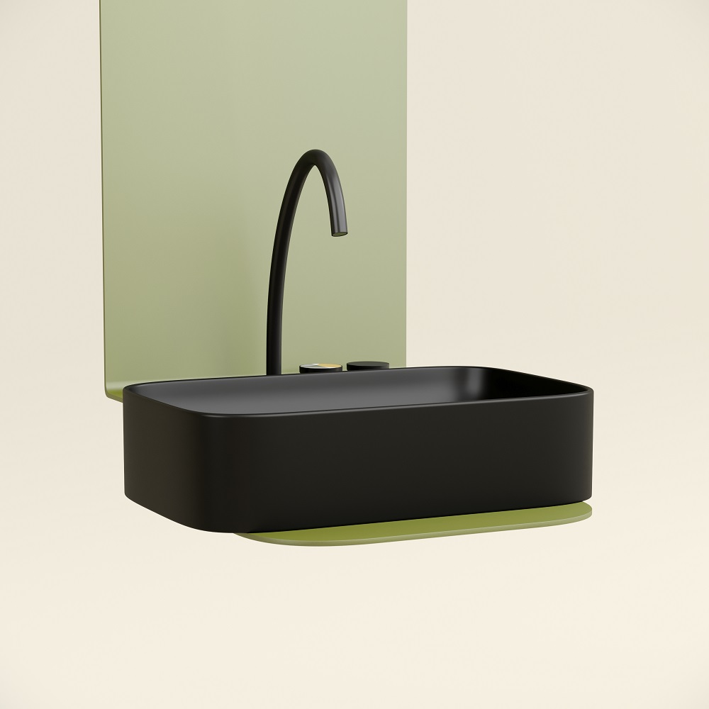 Раковина накладная Ceramicanova Element CN6053MB 60.5x38x15 (черный матовый), без донного клапана