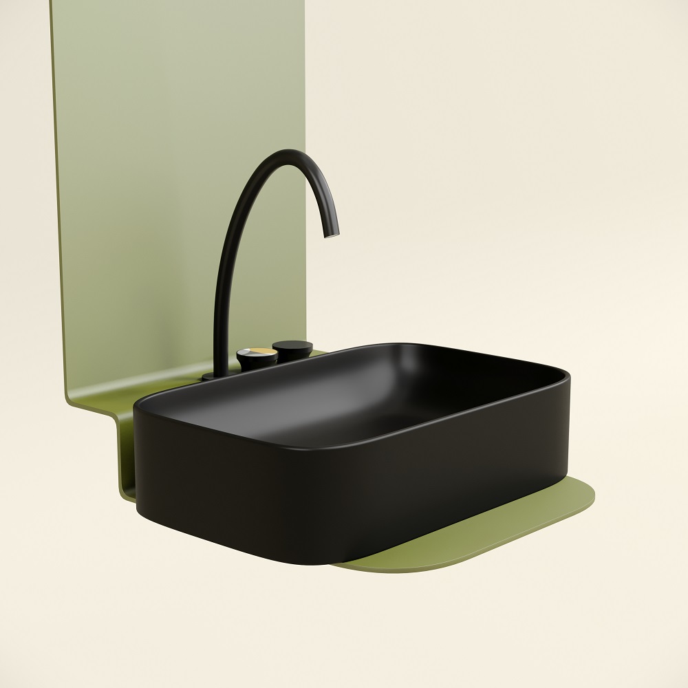 Раковина накладная Ceramicanova Element CN6053MB 60.5x38x15 (черный матовый), без донного клапана