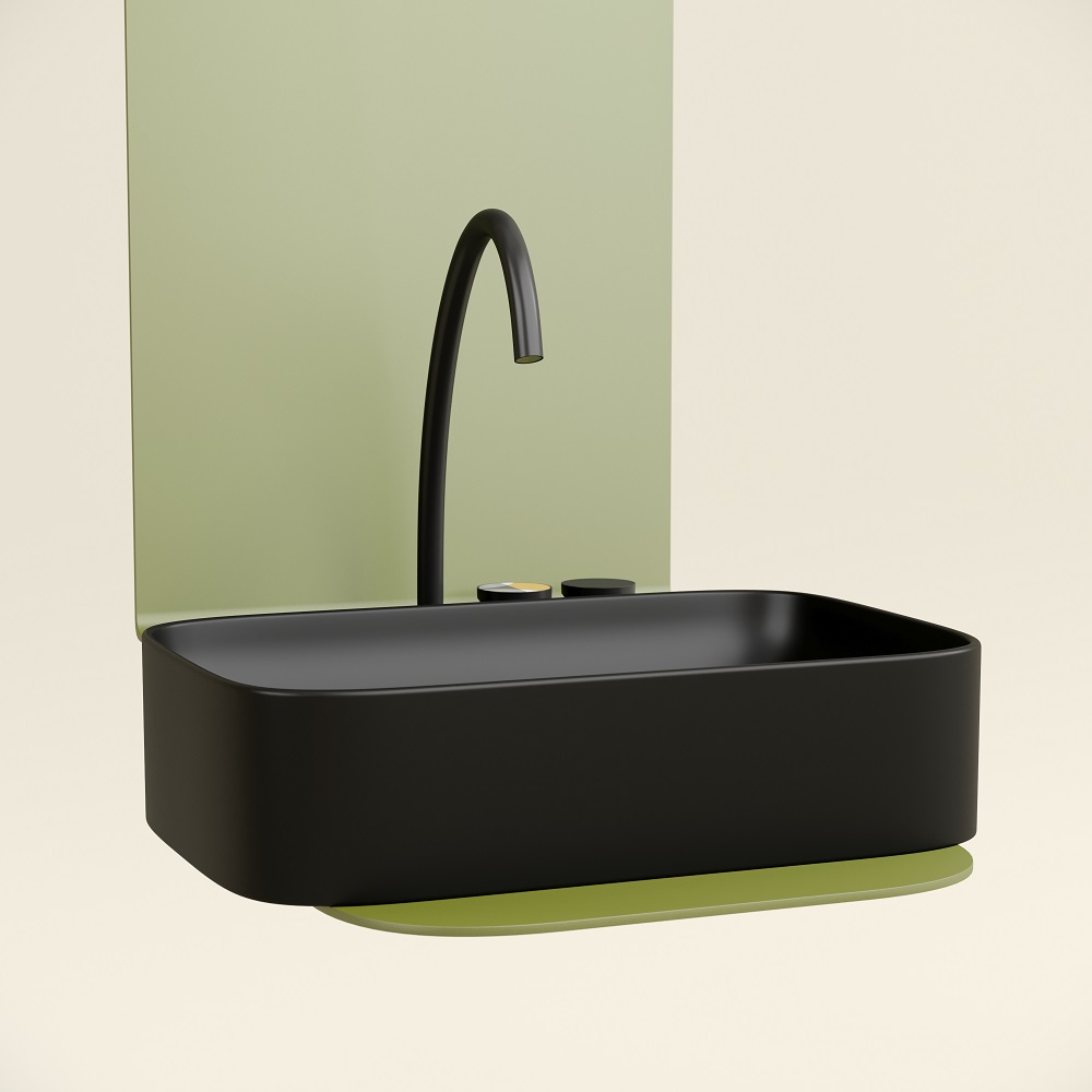 Раковина накладная Ceramicanova Element CN6053MB 60.5x38x15 (черный матовый), без донного клапана